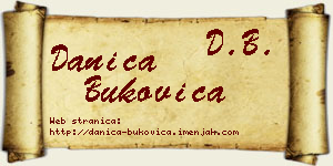 Danica Bukovica vizit kartica